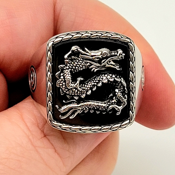 Effy Accessories Effy Mens Dragon Statement Ring With Genuine